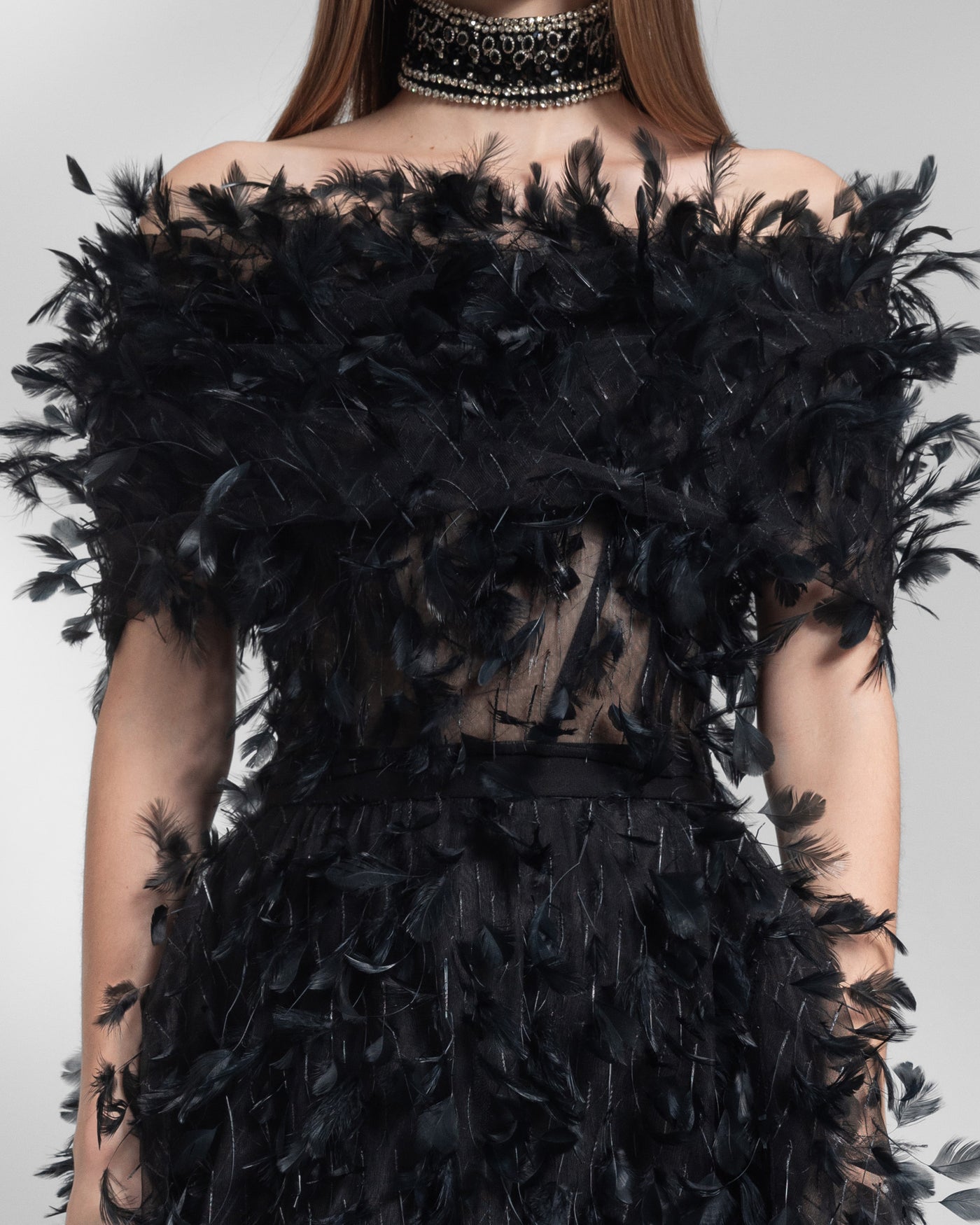 Fully Intricated Feather Dress