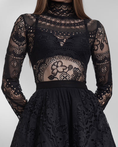 Lace Top and Skirt Set