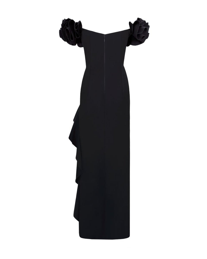 Crepe Ruffled Dress - Gemy Maalouf