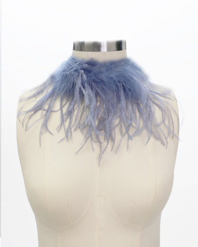 Blue Feather Collar