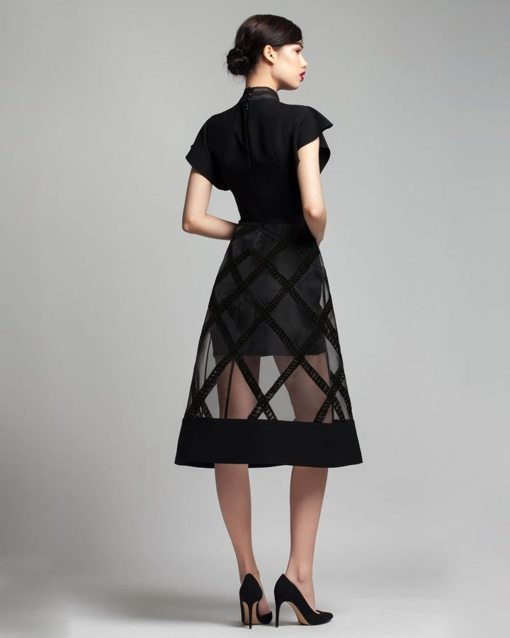 Bell Sleeves Short Dress - Gemy Maalouf
