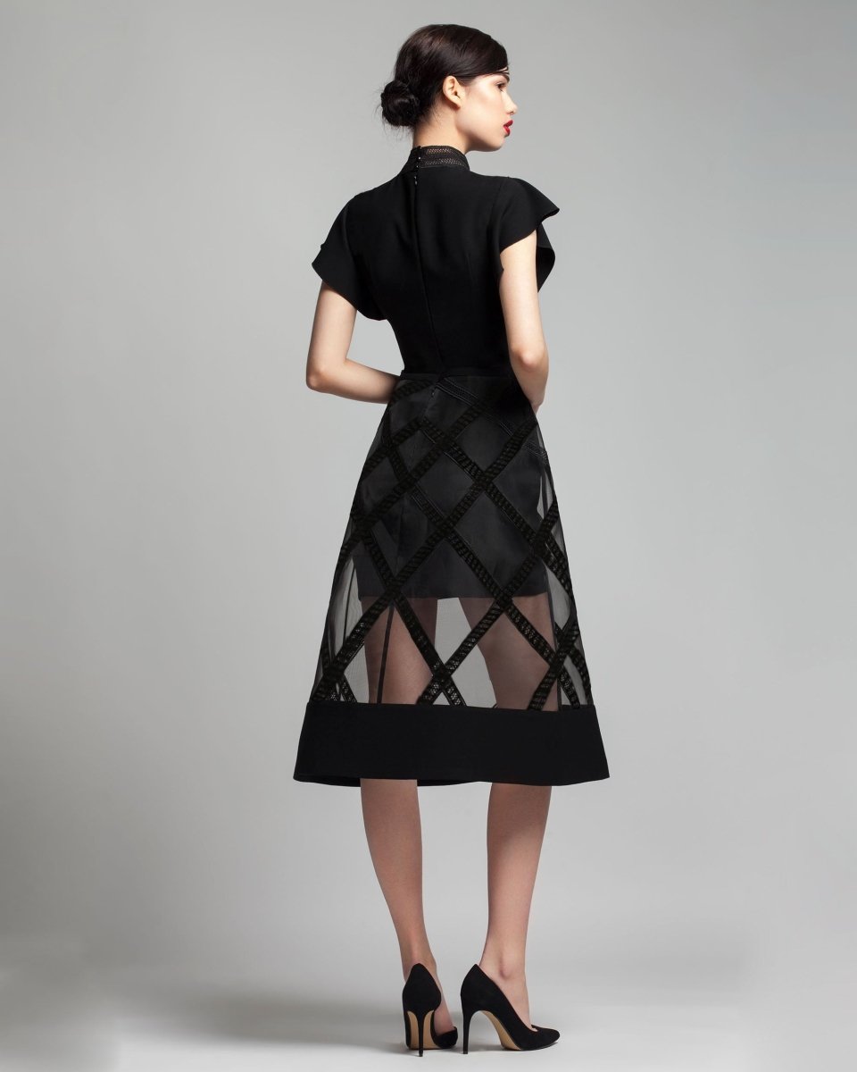 Bell Sleeves Short Dress - Gemy Maalouf